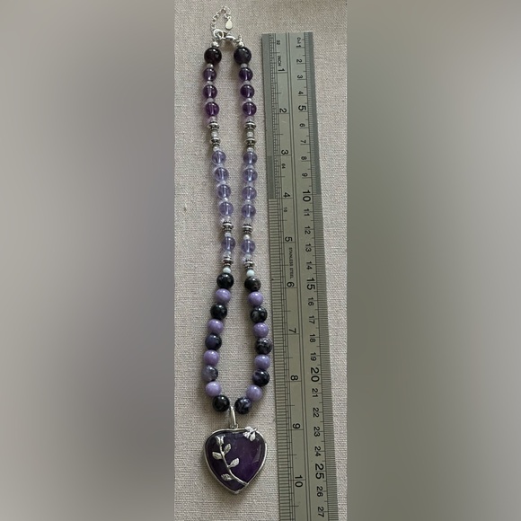 20 inch Amethyst and Charoite bead necklace NWOT - Picture 15 of 15